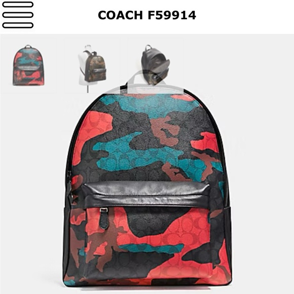 Coach Signature Camouflage Backpack
